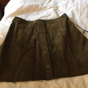 Genuine Leather Mini Skirt